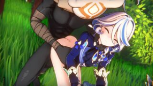 Furina x Hilichurl – 2 Clothed 4k?JygreAnimation? - ﻿3D animation on Crohasit